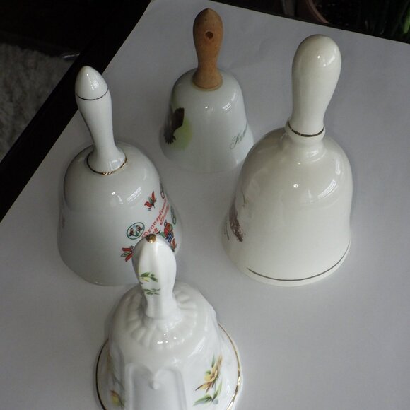 Bone China & Porcelain Bells Upcycle Christmas Crafts Projects Art Decor Lot 4 - Picture 2 of 8